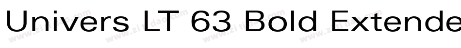 Univers LT 63 Bold Extended Oblique字体转换